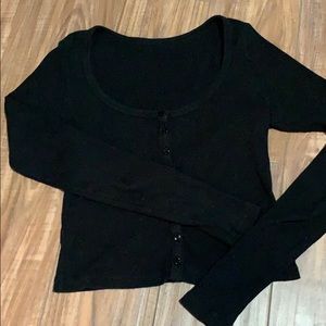 American apparel black crop